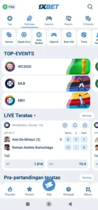 1xBet home page