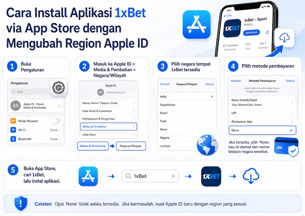 Mengganti Wilayah Apple ID