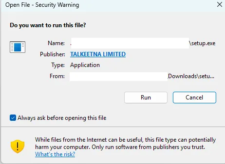 Menjalankan Installer